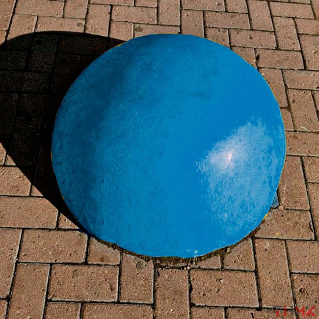 Полусфера бетонная синяя 400х300